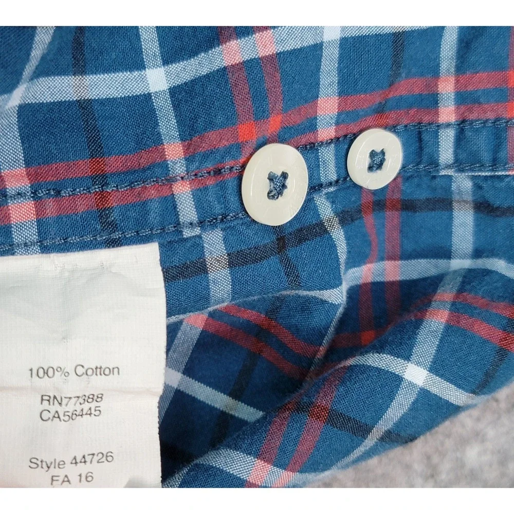 J. Crew Mens Large Plaid Button Down Long Sleeve Shirt Casual‎
